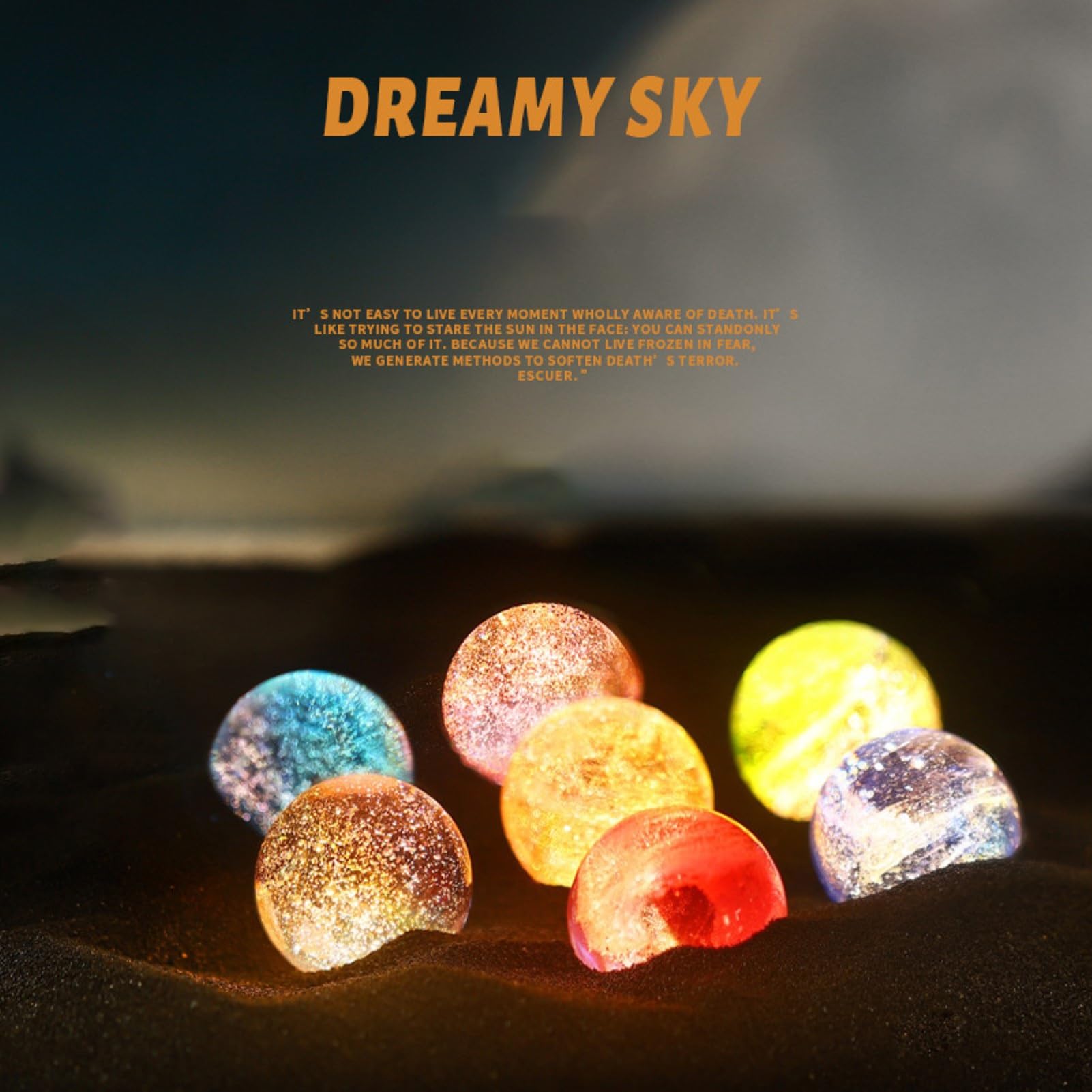 Galaxy Samll Ball Z Drewnianą Podstawą LED, 7 Kolorów 40mm Kryształowe Kamienie Kwarcowe I Kamienie Lecznicze, Dekoracje Na Światło Nocne W Domu Prezenty(Round+Long Base,B 7 Ball Beech)