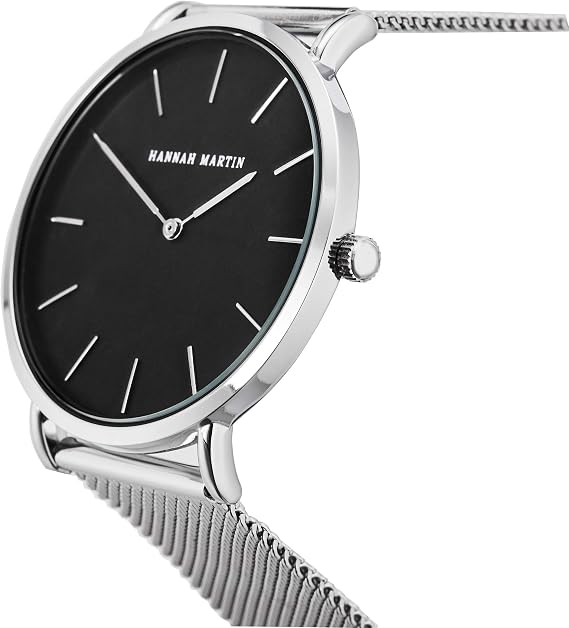 Pair of Watches Analogue Quartz Stainless Steel Waterproof Mesh Ultra-Thin Set for Him and Her