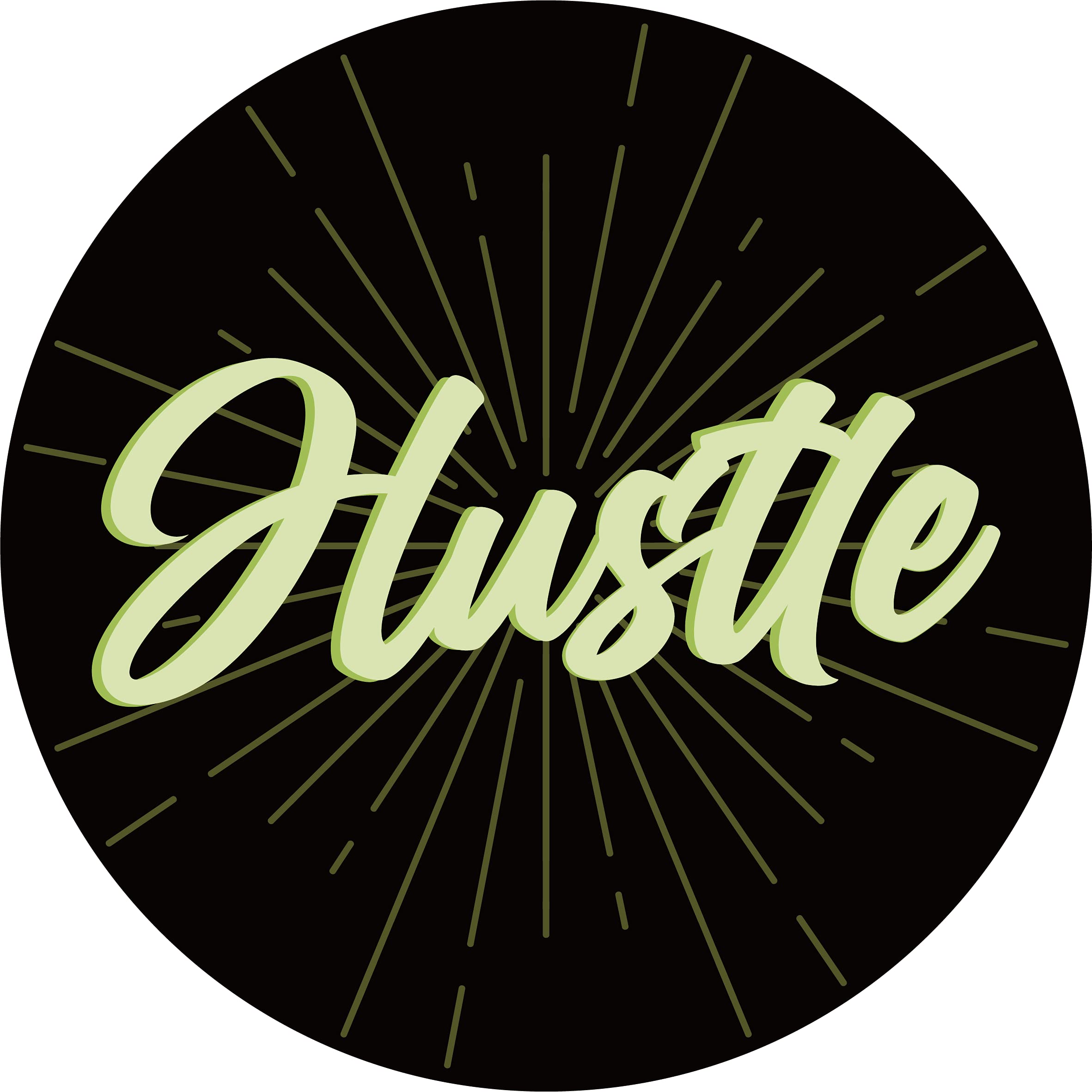 Hustle Mouse Pad, Mouse Pad Quote, Coworker Gift, Hustle Hard, Gift for Boss, Gift for Coworker, Desk Accessories, Mouse mat,Round Mousepad