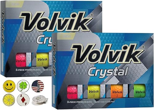 Miniatura 10 de Volvik Crystal - Juego de 3 pelotas de golf de color premium