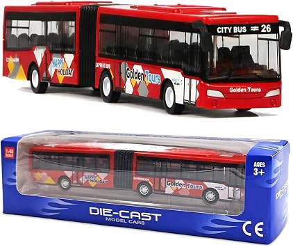 Bus Car, Bus Model Car Pull Back City Cars Trucks Vehicles BusmodelCar Play Vehicles CityBuses Vehicle Die-cast City Buses Cars Model Pull Back Vehicle Gift for Birthday Red