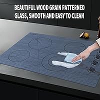 Vista 7 de Karinear Placa eléctrica de 4 quemadores de 30 pulgadas, control de perilla de estufa eléctrica, placa de cerámica integrada con superficie