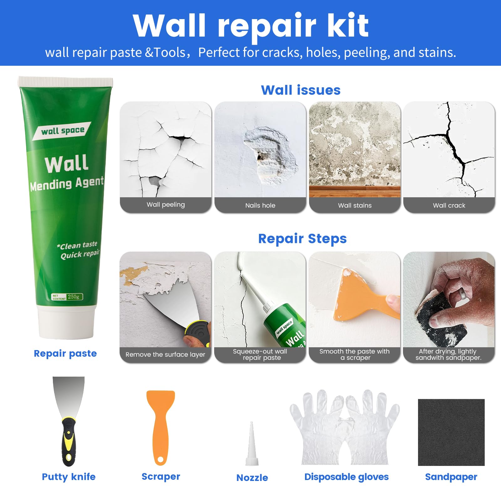 Paint Roller Kit - 37 PCS for Walls & Repairs -5 Paint Roller Kit - 37 PCS for Walls & Repairs -5