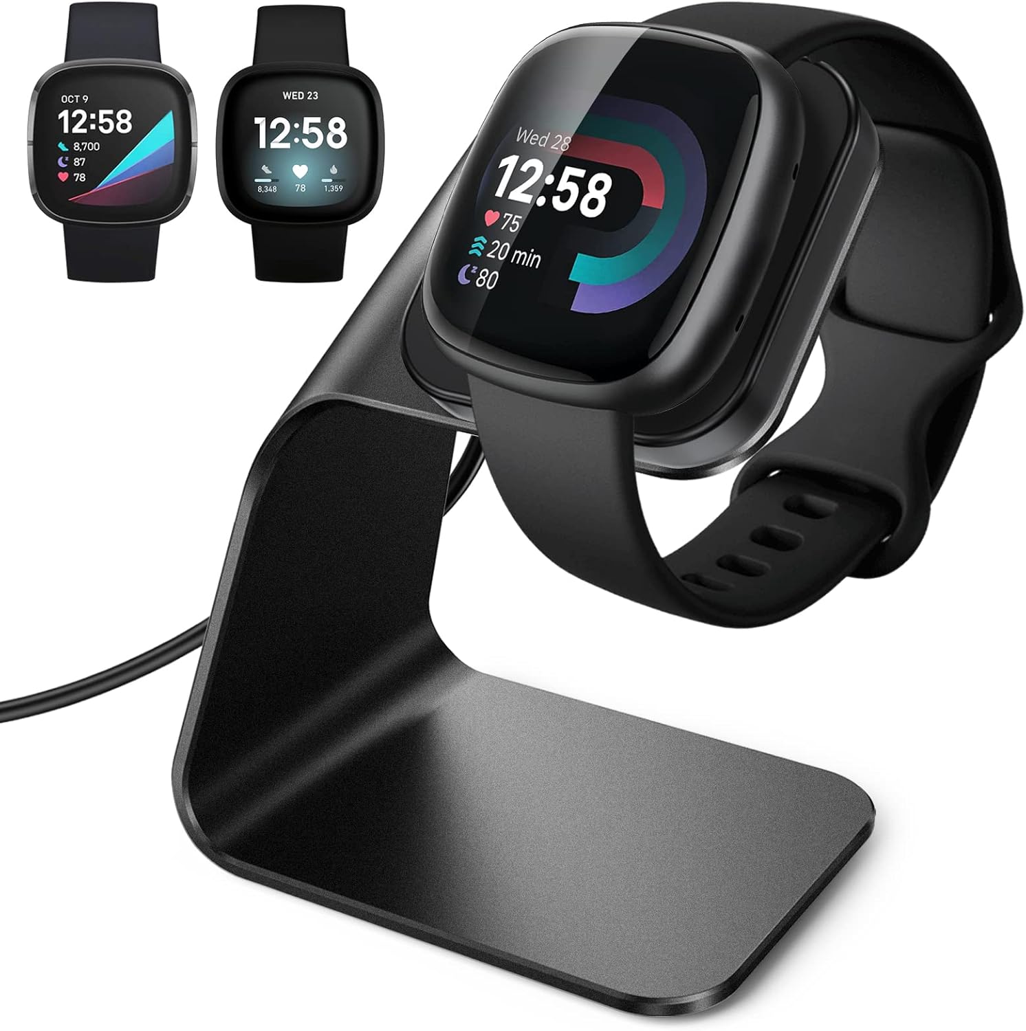 TUCANA Compatible For Fitbit Charge5/Luxe Charger Cable, Replacement USB Charging Dock Stand For Charge5/Luxe (2