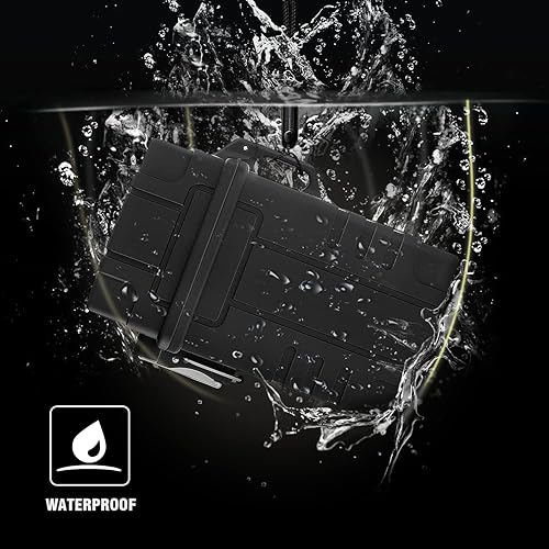 Miniatura 4 de SOMGEM Estuche de cigarrillos con encendedor eléctrico recargable por USB para cigarrillos de paquete completo, 20 piezas, soporte impermeable para