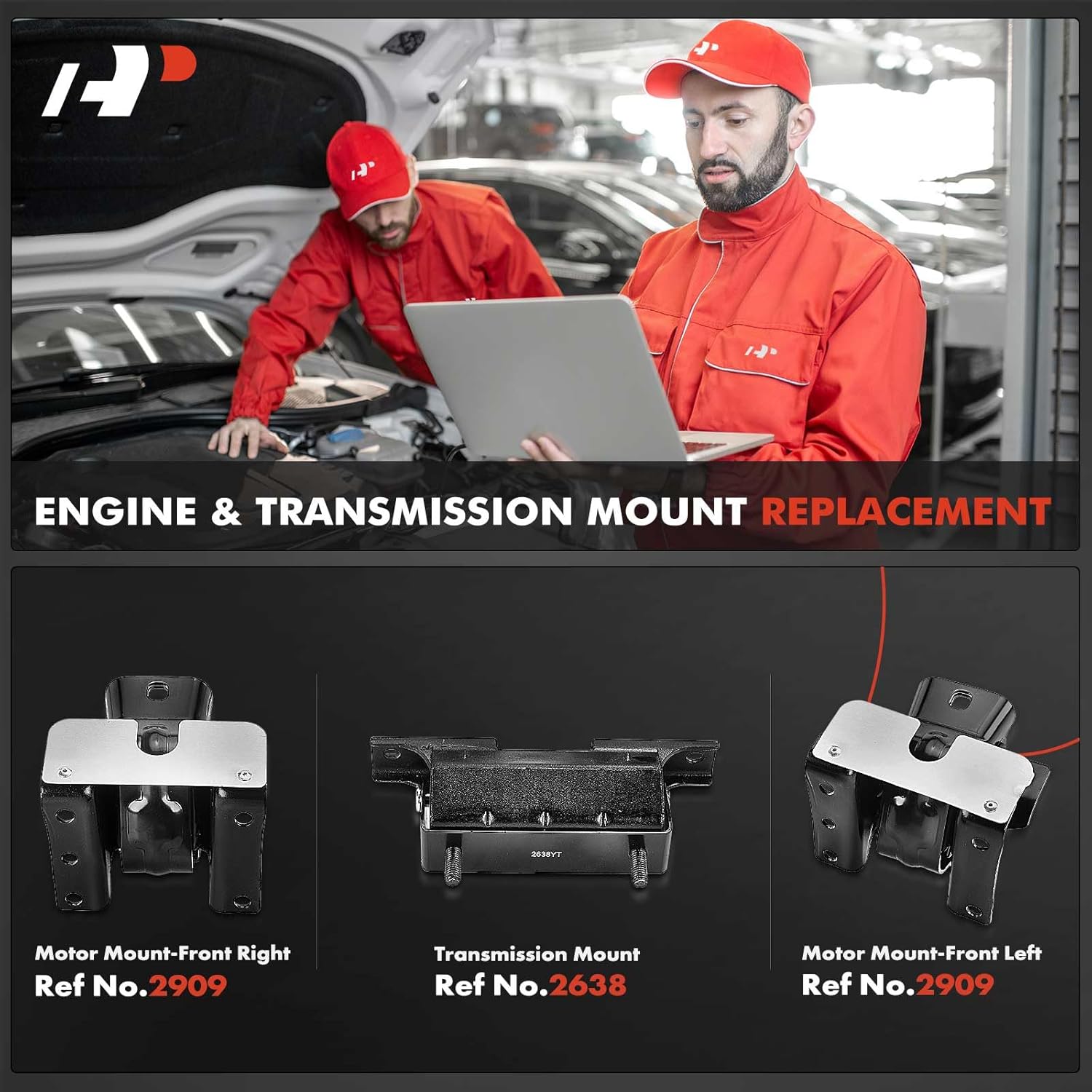 A-Premium 3PCS Engine Motor Mount Transmission Mount Set Compatible with Chevrolet Silverado 1500 Tahoe Suburban 2500 Avalanche & GMC Sierra 1500 Yukon & Cadillac Escalade & Hummer H2, 4.8L 5.3L 6.0L