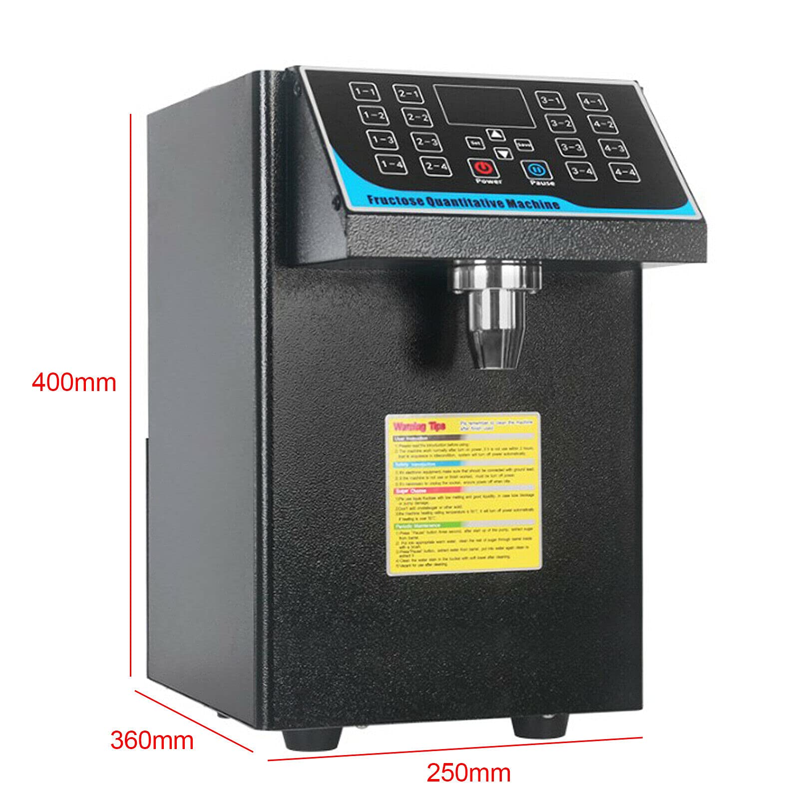 Distributeur automatique de sirop de fructose 7,5 L Bubble Tea Fructose Machine quantitative en acier inoxydable Fût Équipement Fructose Machine quantitative 220 V