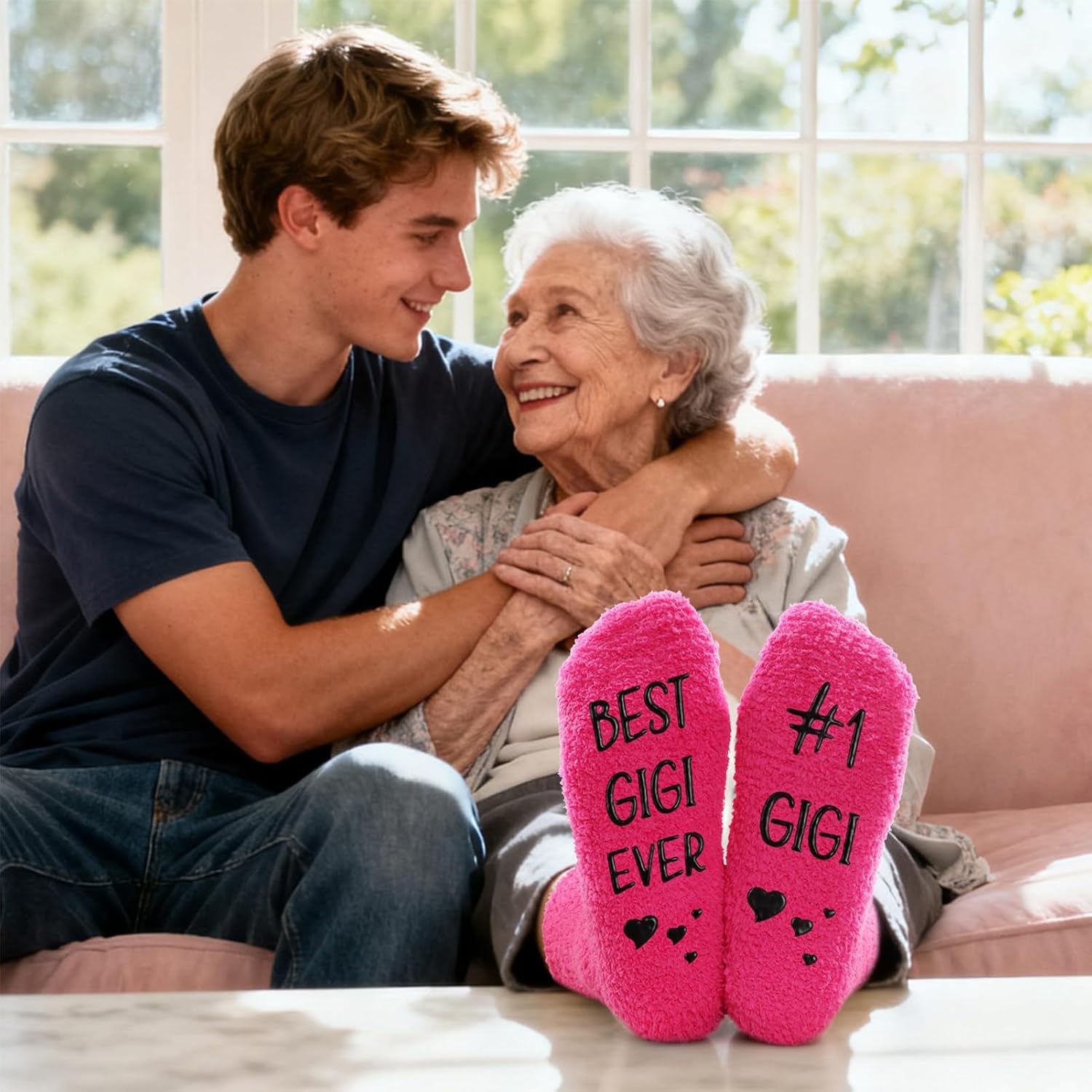 Veachog Funny Novelty Socks Gifts for Mom Grandma Nana Wife Aunt Daughter Sister Nurse Boss Mama Bear Dog Cat Mom Socks Fuzzy - Image 2