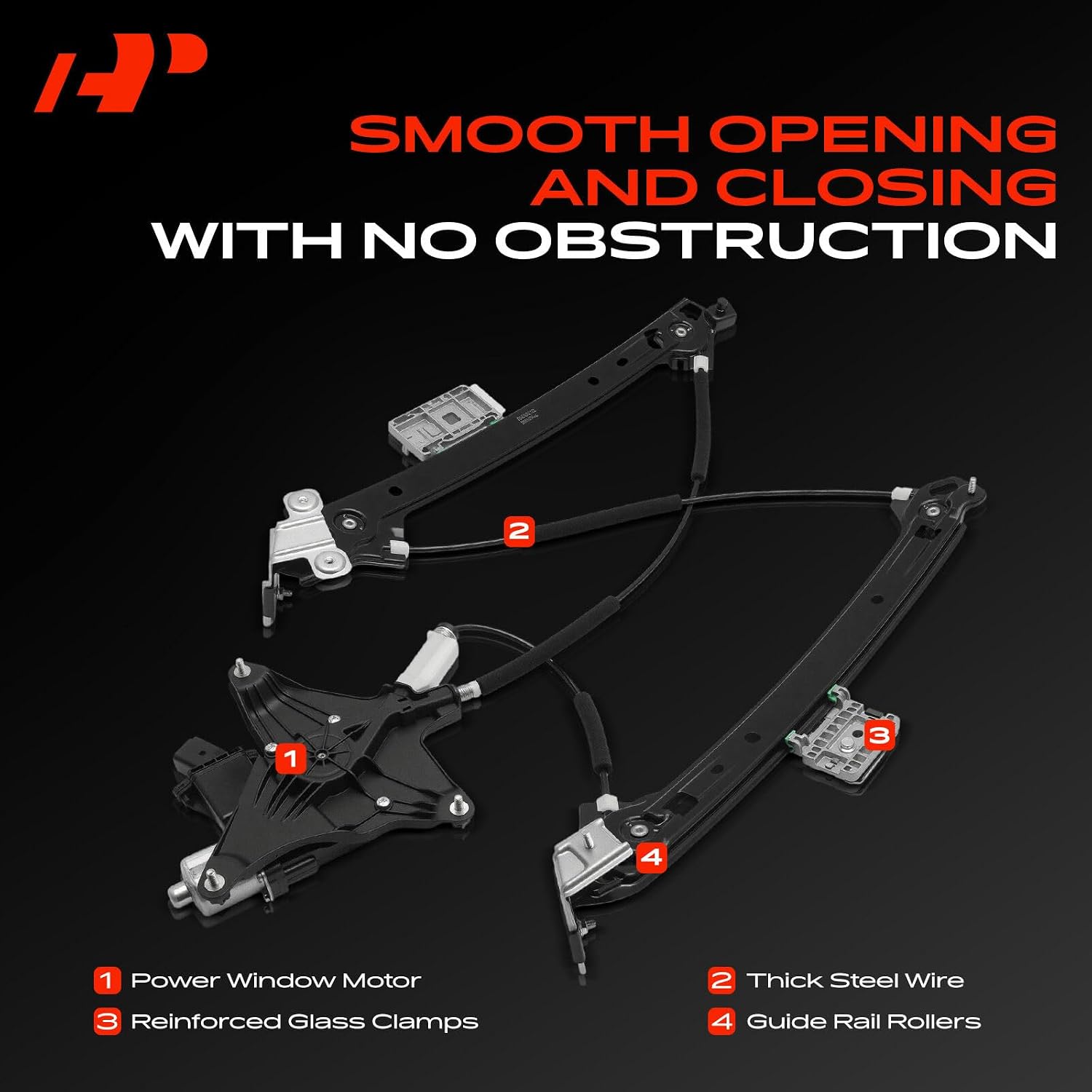 A-Premium Front Driver Side Power Window Regulator with Motor (7-Pin)