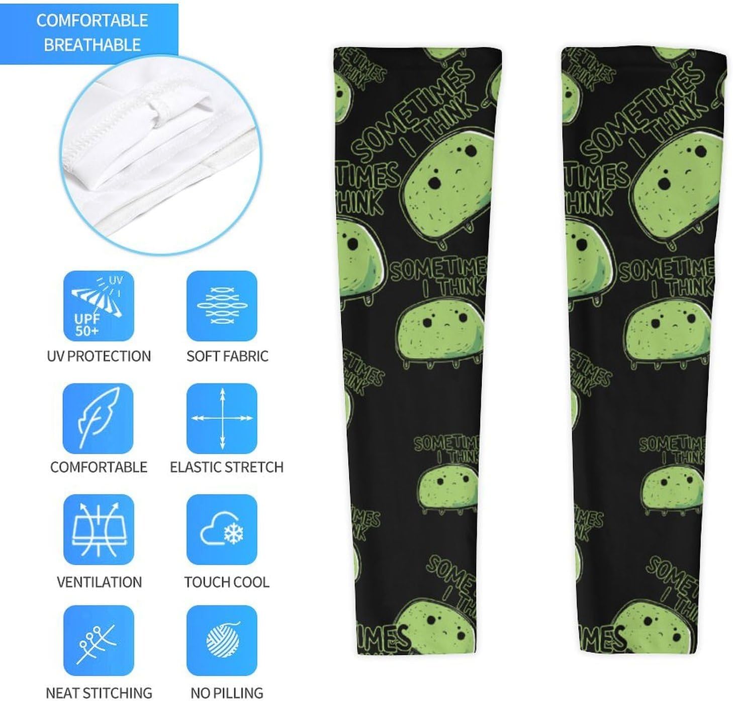 Fern Sometimes I Think Arm Sleeves Cooling Sun Protection Sports Compression for Golf Basketball
