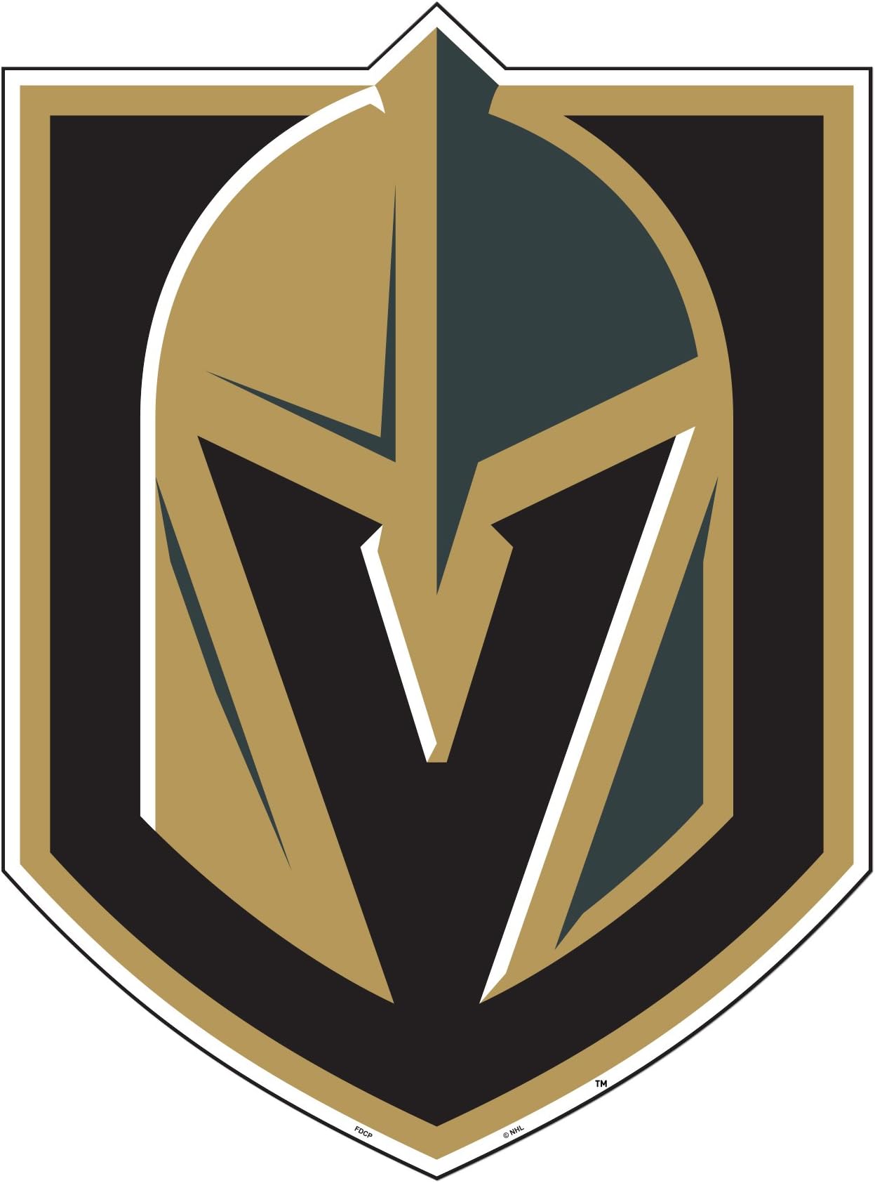 Fremont Die NHL Vegas Golden Knights Unisex 30cm Vinyl Magnet12 Vinyl Magnet, Black & Gold, One Size