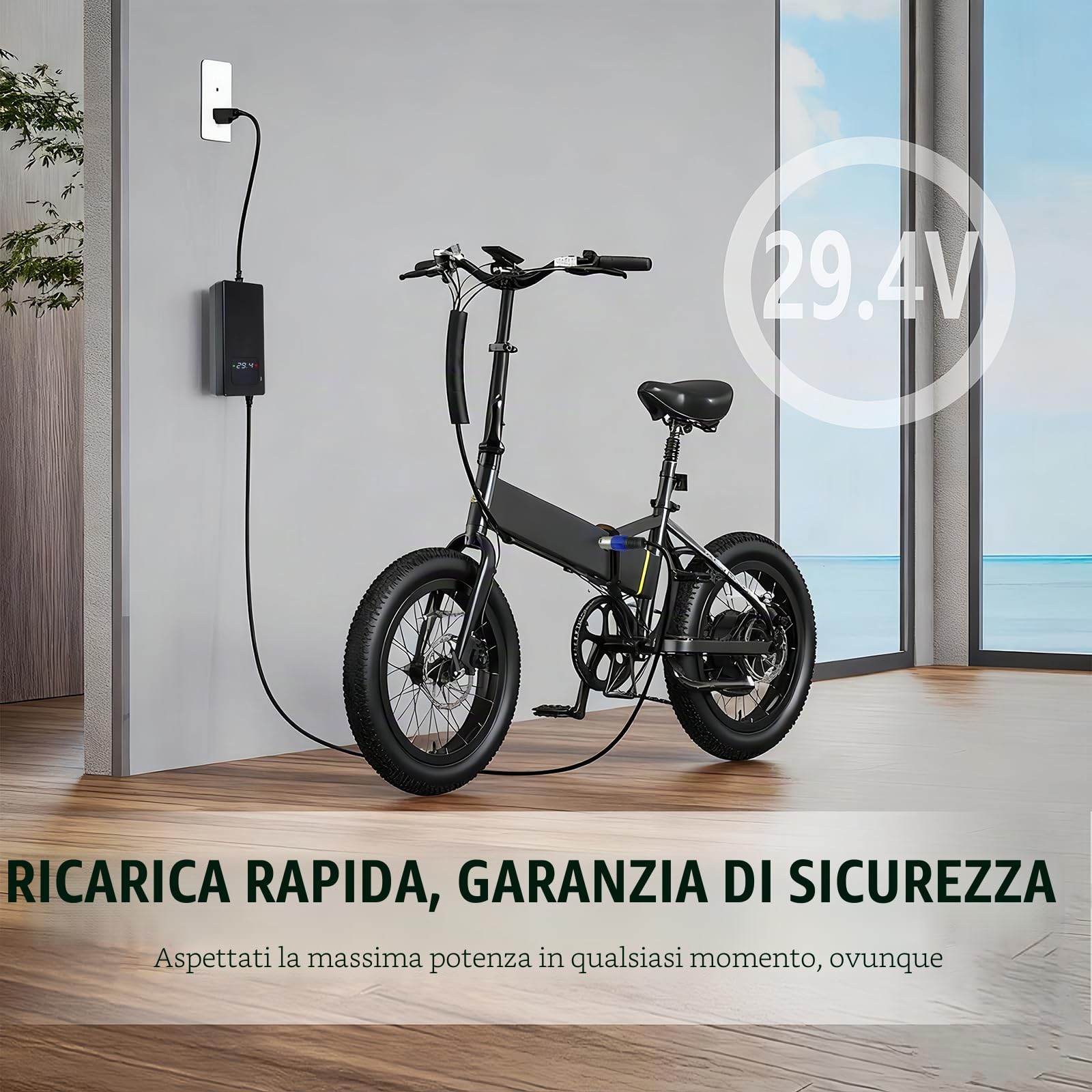 Caricabatterie Batteria agli ioni di litio 24 V, per sedia a rotelle elettrica, scooter elettrico, bici elettrica, 29,4 V, 4 A, adattatore di alimentazione Rapid Charger Fan Cooling Connettore XLR