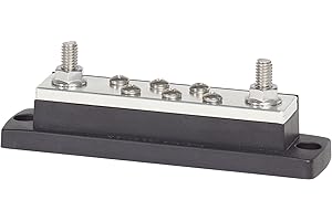 Blue Sea Systems 2128 250 Amp MaxiBus BusBar with 6 screws for Electrical Systems
