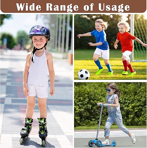 Miniatura 4 de Zhanmai 3 pares de tobilleras de compresión para niñas, soporte de manga de tobillo de punto elástico para niños, soporte de arco de pie para