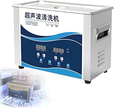 Stainless Steel Ultrasonic Cleaning Machine Professional Ultrasonic Parts Cleaner Digital Ultrasonic Cleaner with Heater Timer Degassing for Retainer Glasses Jewelry Lab Tool 304-4.5L