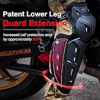 Vista 5 de SCOYCO Motorcycle Knee Pads for Men - CE Level 1 Motocross Knee Shin Guards Protective Gear with 45°-180° Knee Flexibility Design and Adjustable