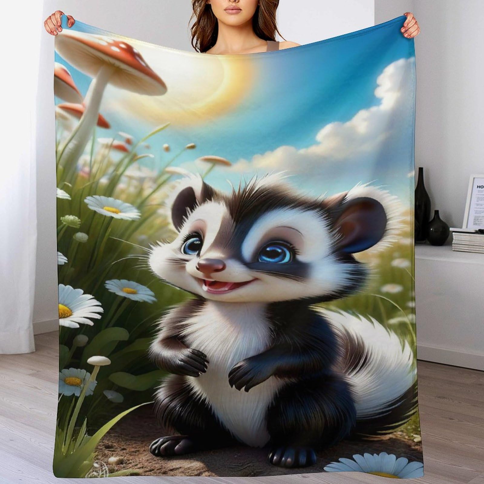 Couverture flannel polaire mouffette pour vos soirées cocooning au canapé
