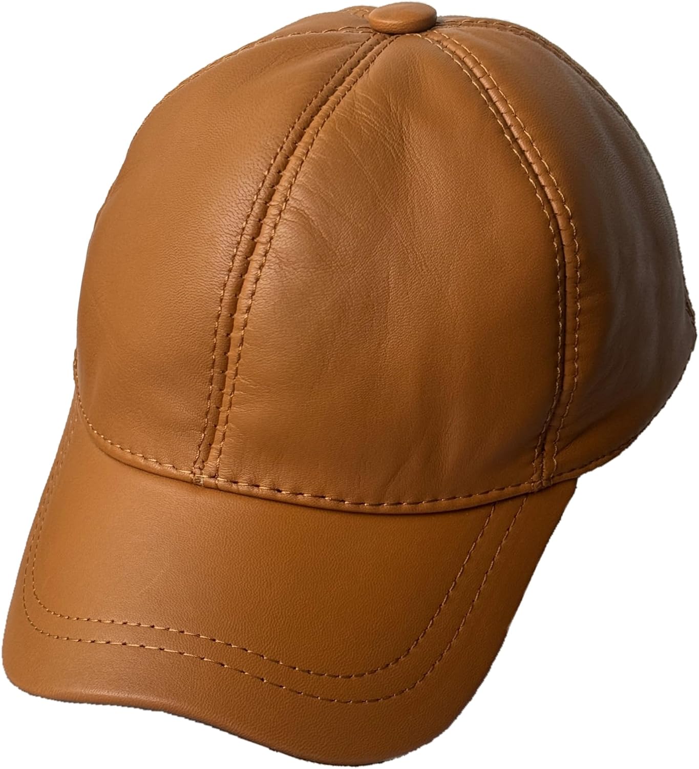 Leather Cap 100% Real Unisex Leather Baseball Cap Sports Visor Adjustable