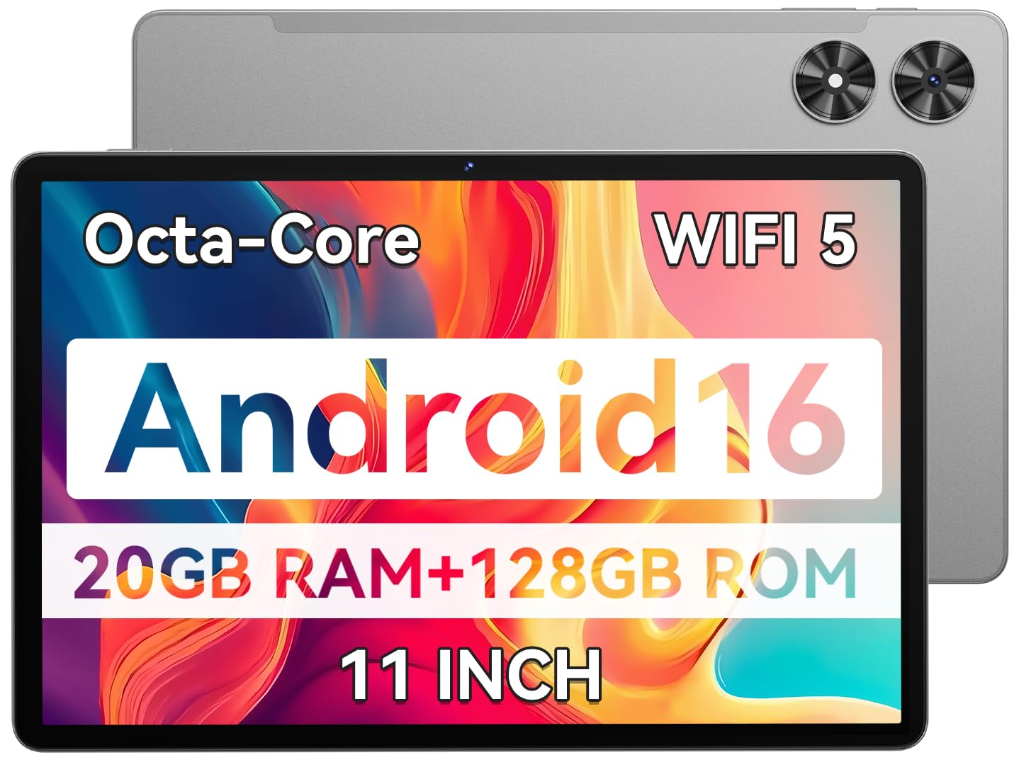 SVITOO Android Tablet, 11 Inch Android 15 Tablet 2025, Octa-Core, 12GB RAM, 128GB Storage, 1TB Expandable, Dual 13MP 5MP F
