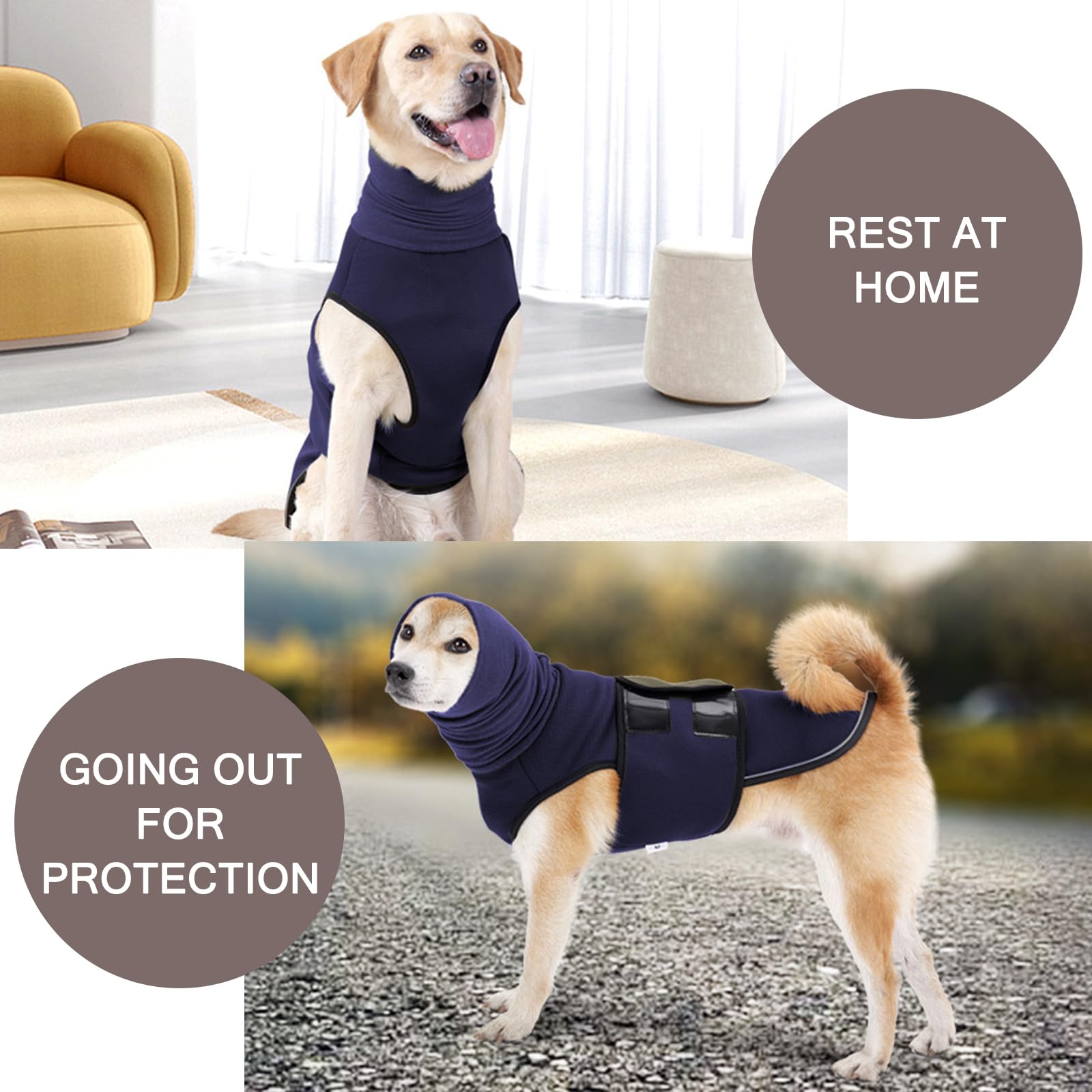 TYXHXTF Cappotto Calmante per Cani, Cappotto Anti Ansia Cane, con Cappuccio per Cani Taglia