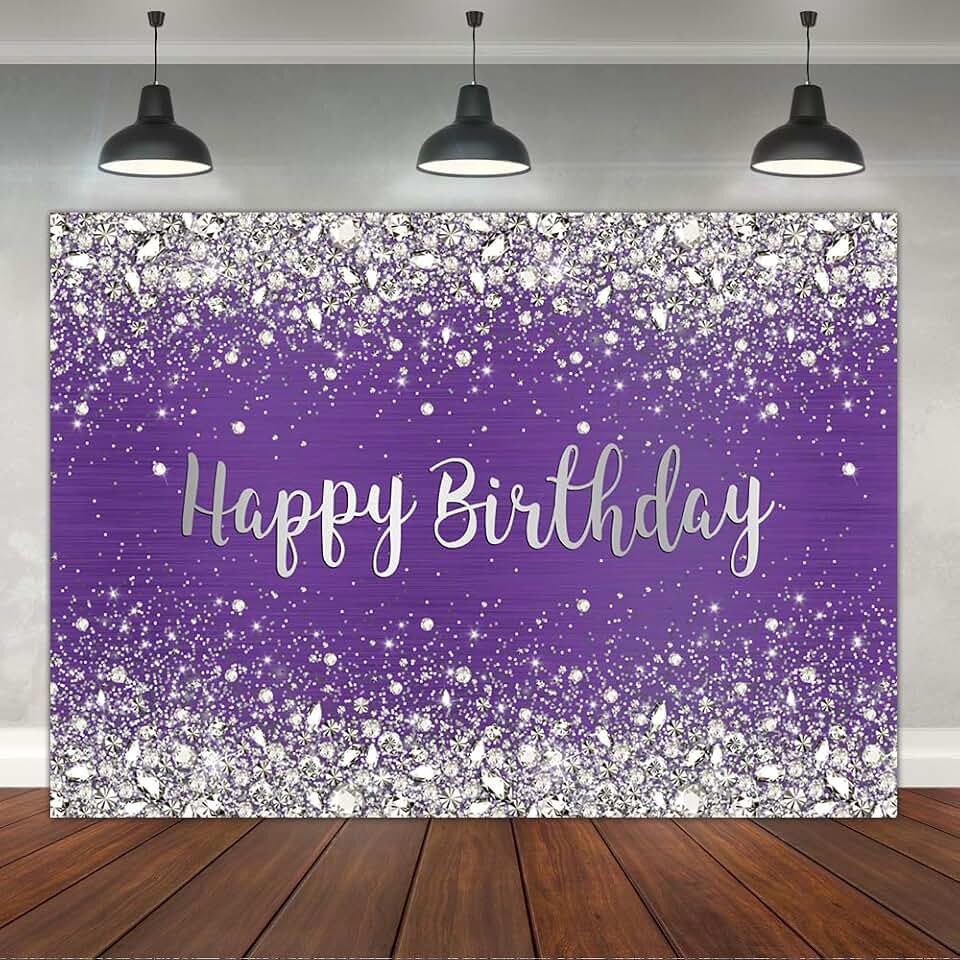 Amazon Purple And Silver Party Decorations