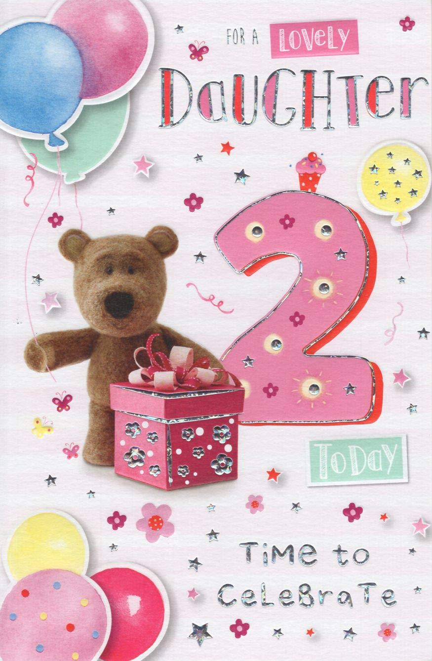 Haocoms Pink For A Special Daughter On Your 2Nd Birthday Card - 7806 Cg