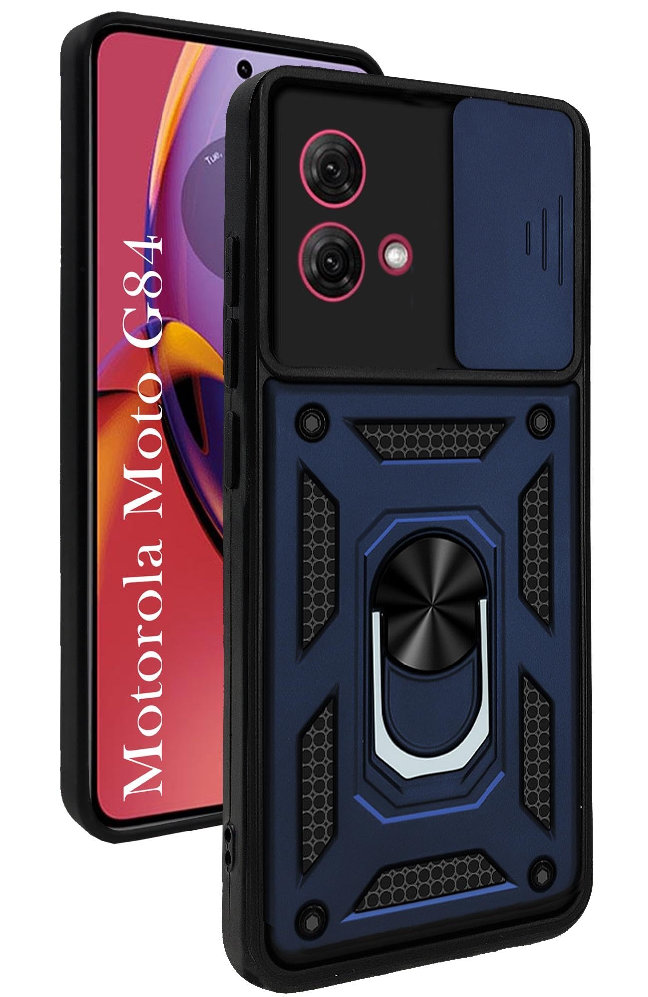 Jkobi Back Cover Case for Motorola Moto G84 (Hybrid Dual Armor Polycarbonate | Metal Blue) (B0CW9L2SGZ) Amazon Price History, Amazon Price Tracker