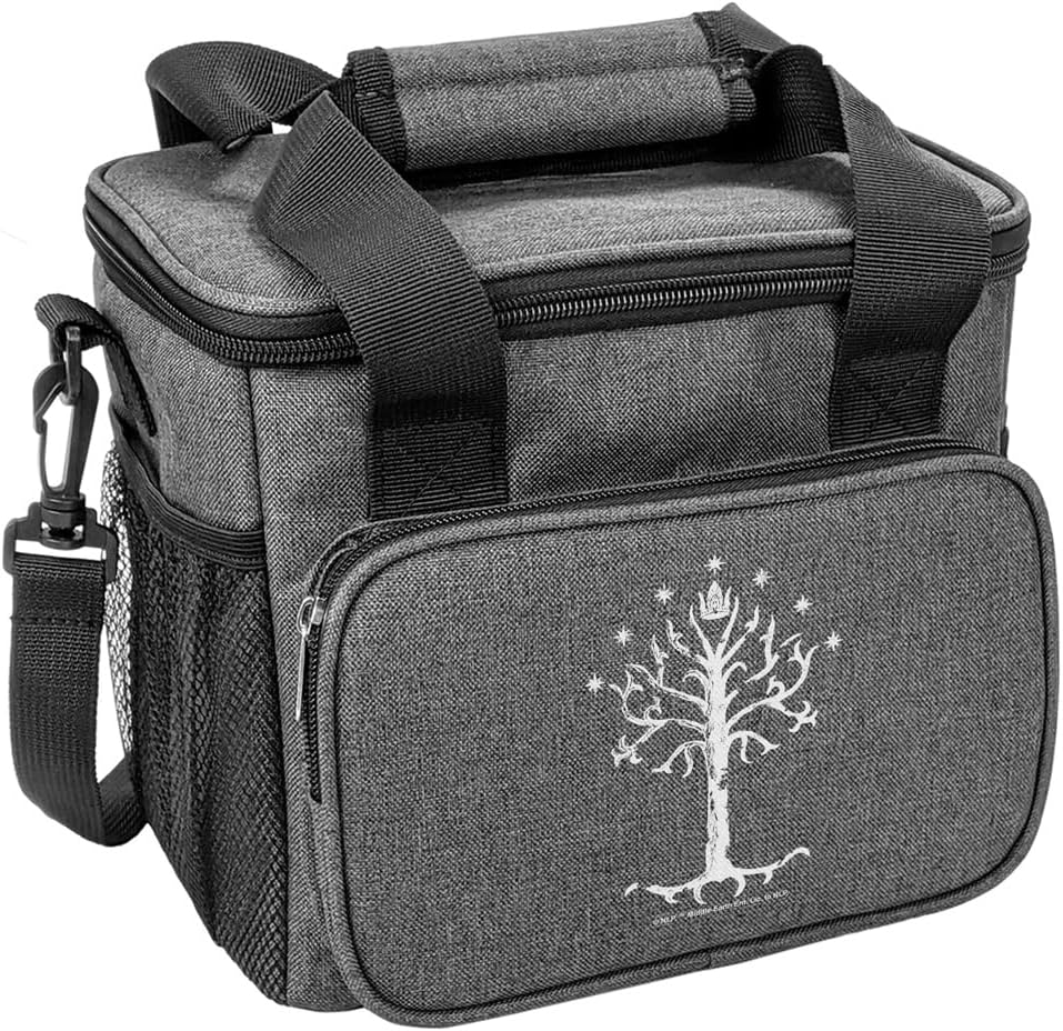 Popfunk Lord of the Rings Mordor Script Soft Insulated Cooler Bag, Large Lunch Bag, Lightweight, Thermal and Reusable for Office, Picnic, Beach