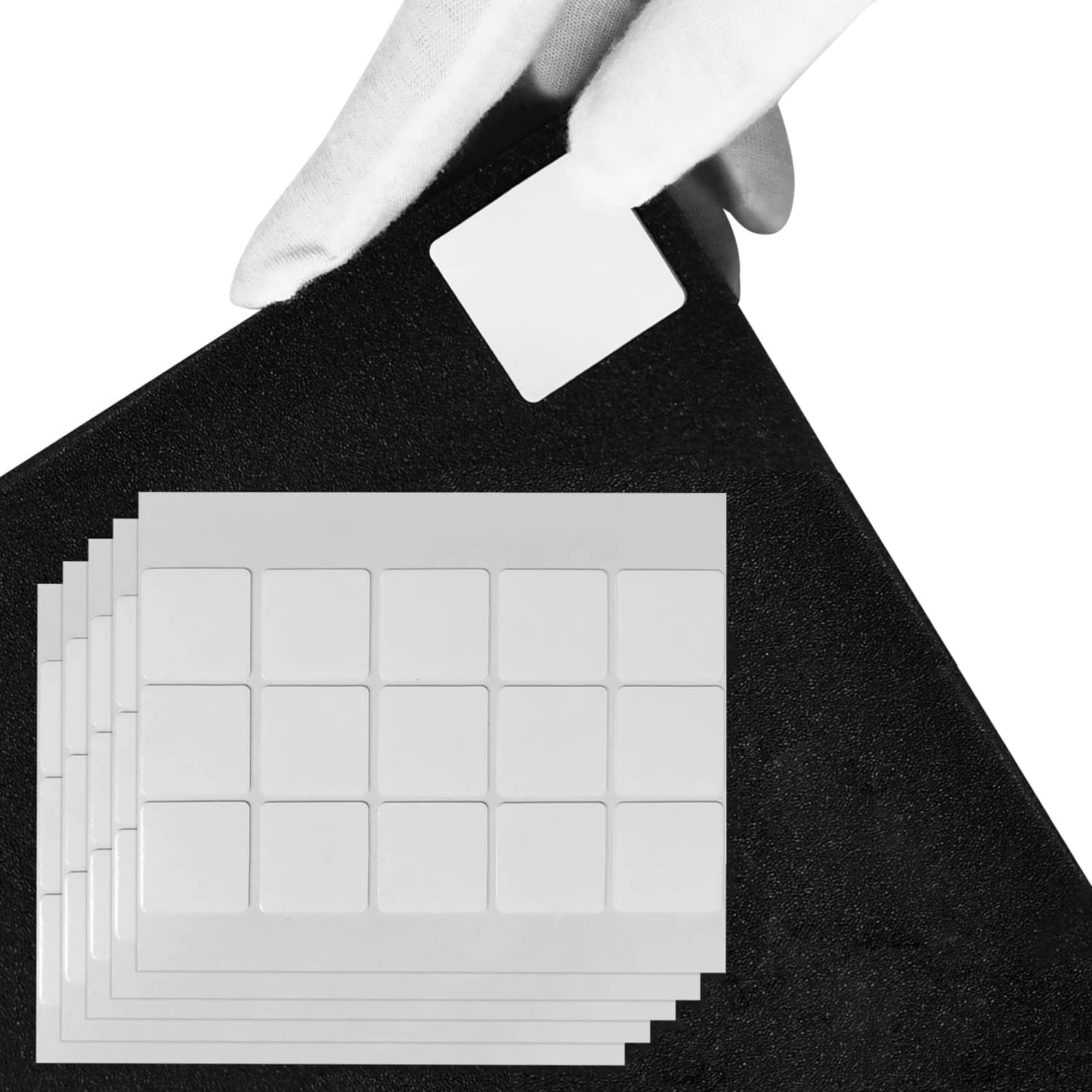 Ikaufen 185/245 Pack Square Double Sided Tape Sticker for Acoustic Soundproofing Foam Panels Mounting, 1.2 inch (185 Pack)