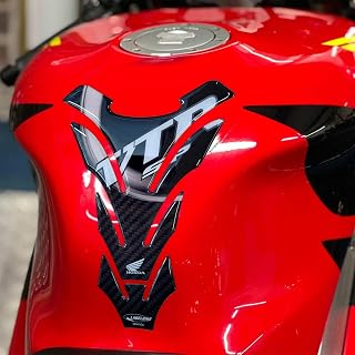 labelbike - Pegatina con Licencia Oficial ''Honda'' en Resina de Gel 3D Protector de depósito para Motocicleta Compatible con Honda VTR-SP1-SP2 - Color Efecto Carbono y Escritura VTR SP en Blanco