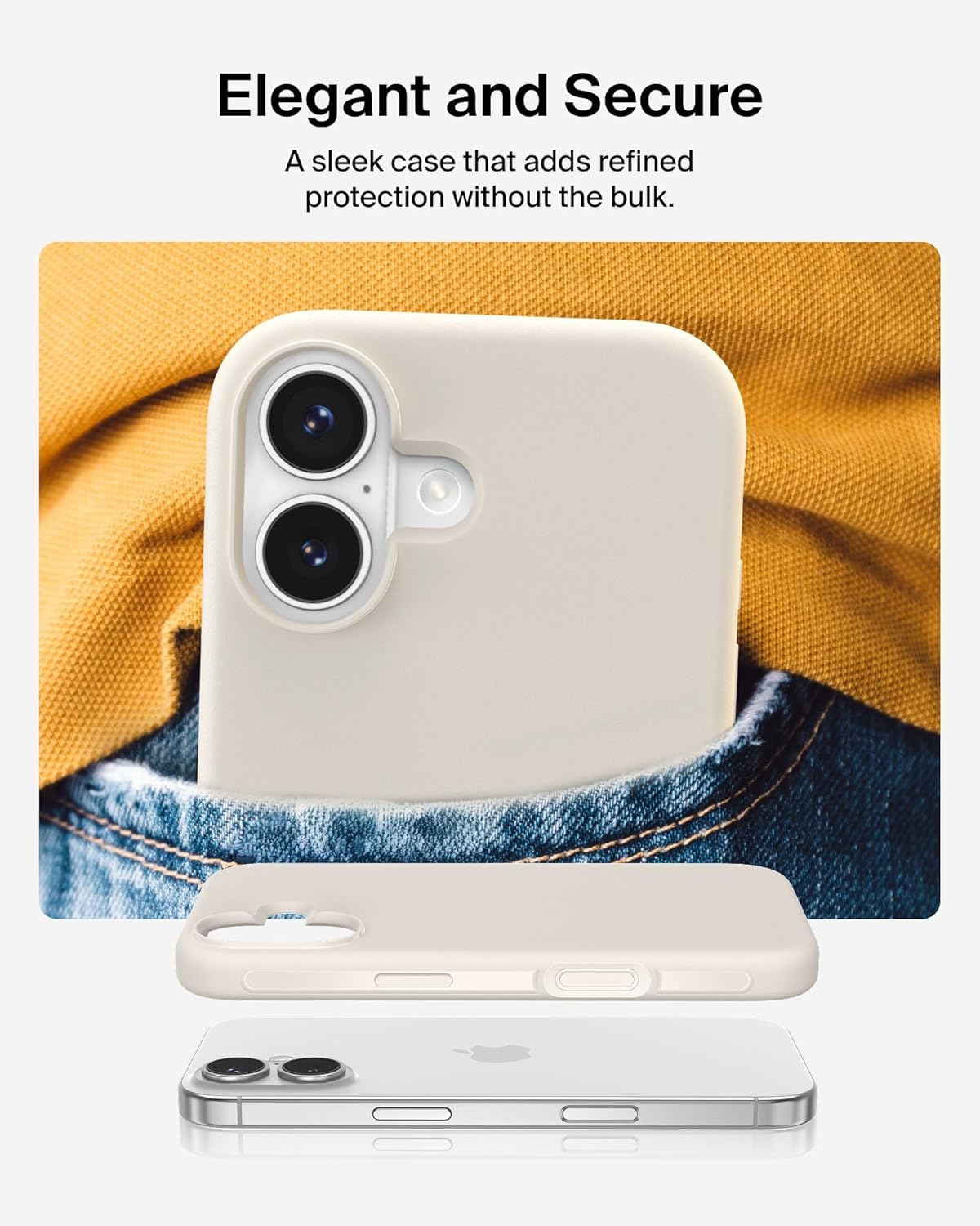 Belkin for iPhone 17 Case, Protect, MagSafe Compatible w/Anti-Scratch & Anti-Yellowing Treated Coating, Touch Sensitive Camera Control - Military Grade, Slim Design, Shockproof, Protective