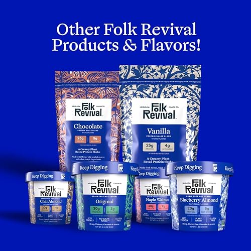 Miniatura 9 de Folk Revival Maple Walnut Keto Instant 'Oatmeal' - 0.71 oz de proteína, 0.71 oz de carbohidratos netos, alto en fibra, sin OMG, sin gluten, hecho