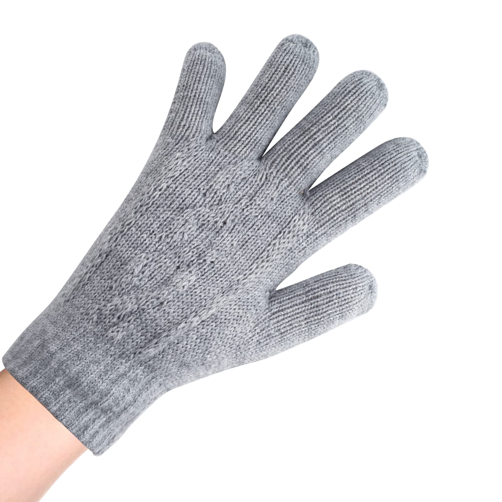 2 pares de guantes de punto de invierno para niños y niñas, guantes térmicos cálidos de punto trenzado de 2-6-10-14 años, guantes de lana con forro polar