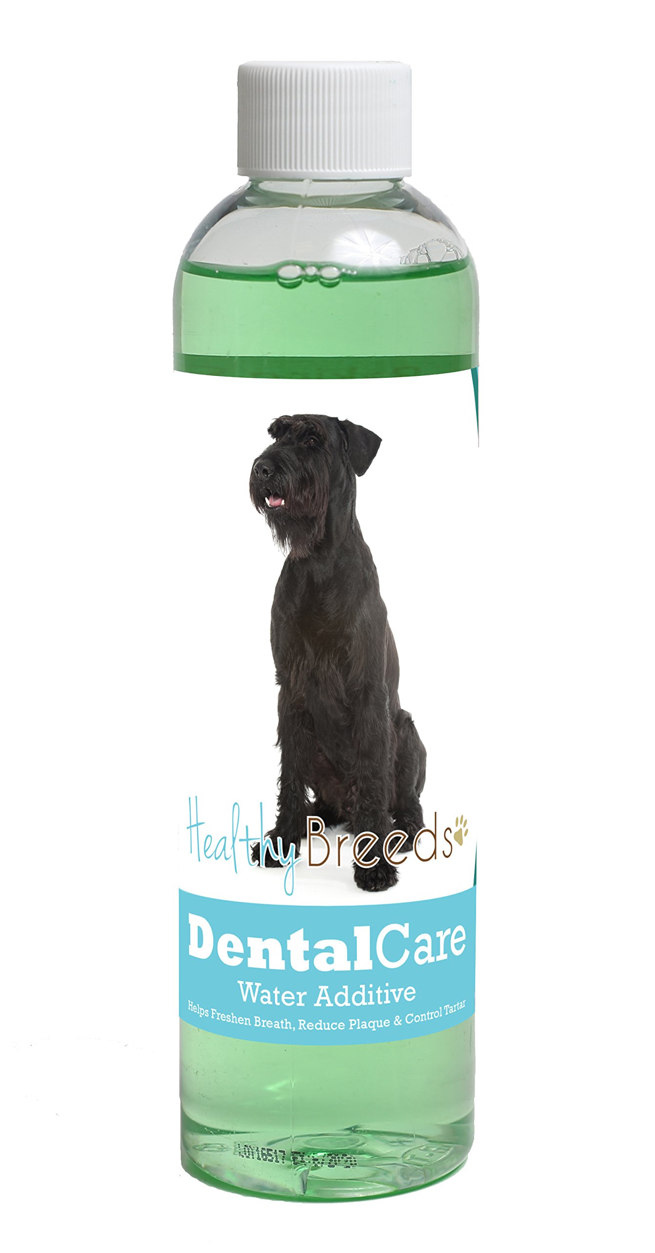 Healthy Breeds Dog Dental Care Water Additive for Giant Schnauzer - Helps Freshen Breath, Reduce Plaque &amp; Control Tartar - Mint Flavor - 8 oz