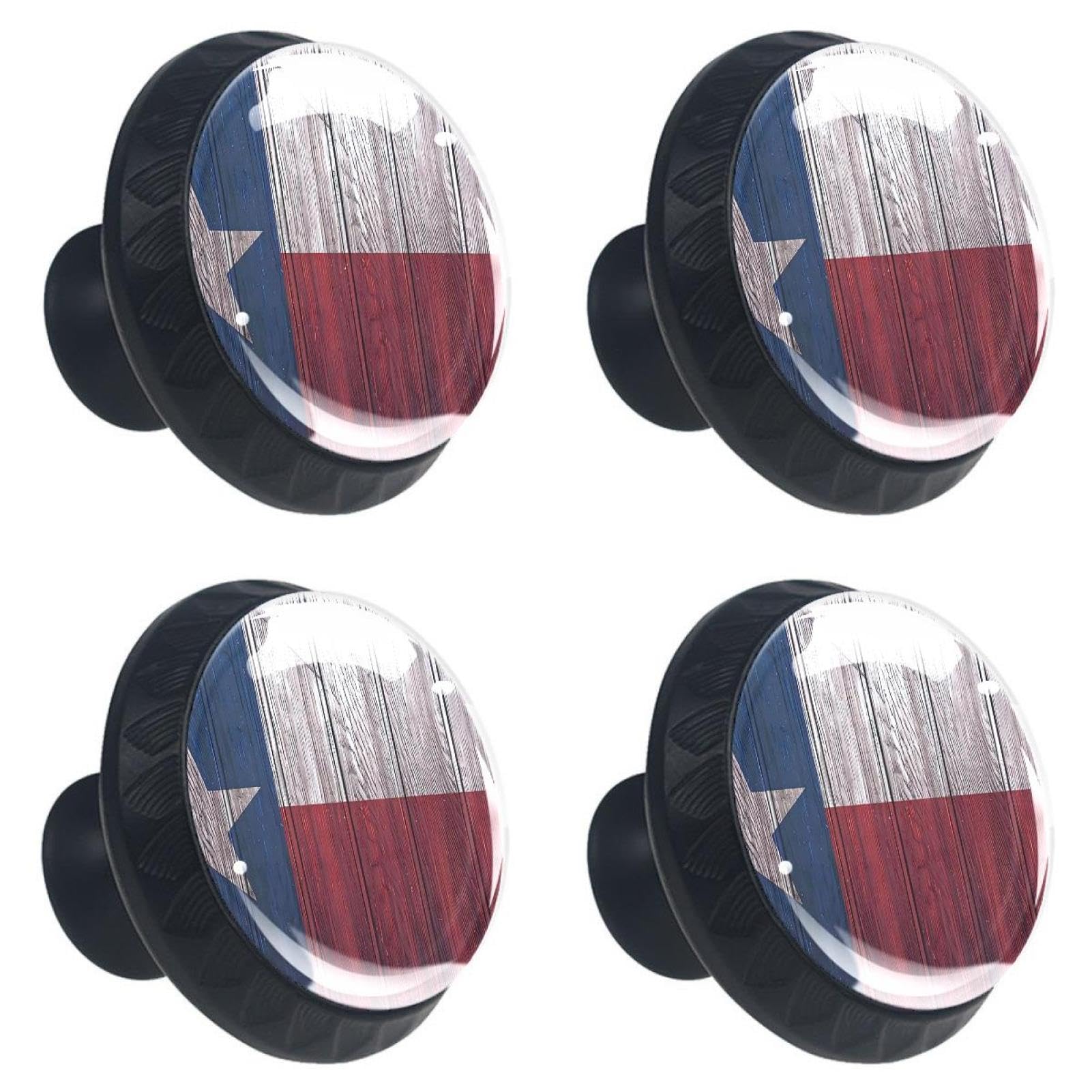 Boutons de tiroir de commode Texas en verre lot de 4 accessoires pour placard et armoire