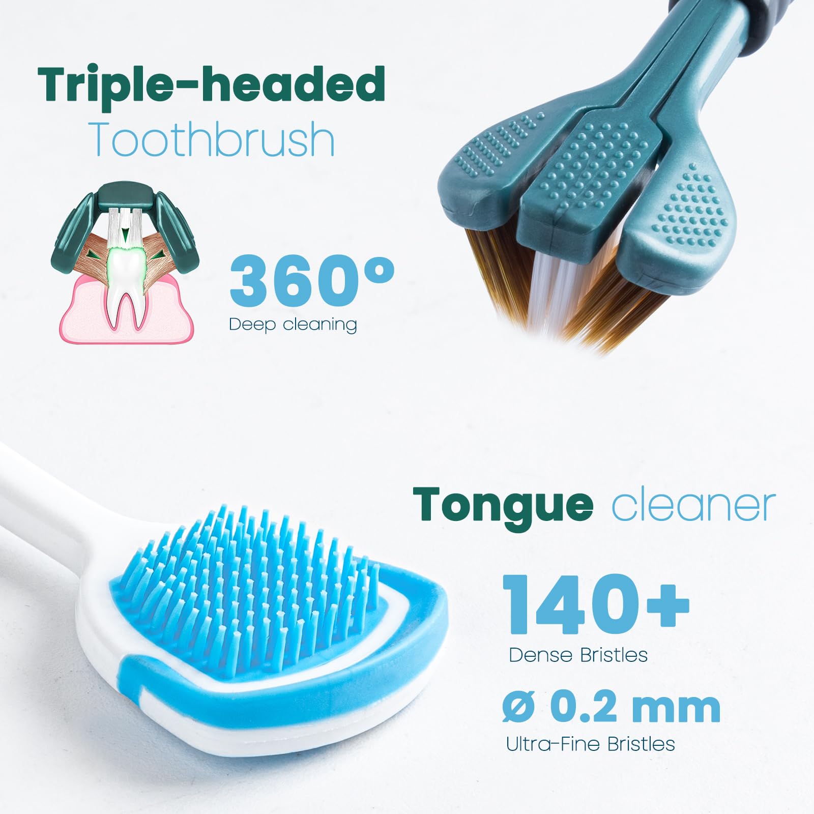 Dog Toothbrush, Finger Toothbrush, 360 Degree Silicone Toothbrush for Dental Care Easy Dog Cat Puppy Teeth Cleaning (8 Pack) - Image 4