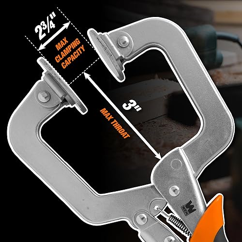 Miniatura 7 de WEN CL327F Abrazadera facial de 3 pulgadas para carpintería y carpintería con agujeros de bolsillo (paquete de 2)