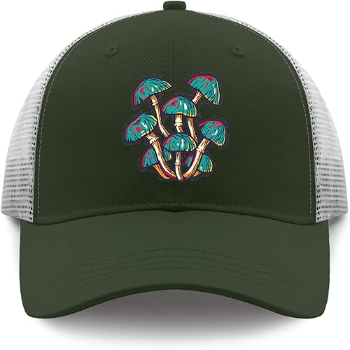 Miniatura 9 de Gorra de béisbol con diseño de hongo para mujer, estilo vintage, de mezclilla, ajustable