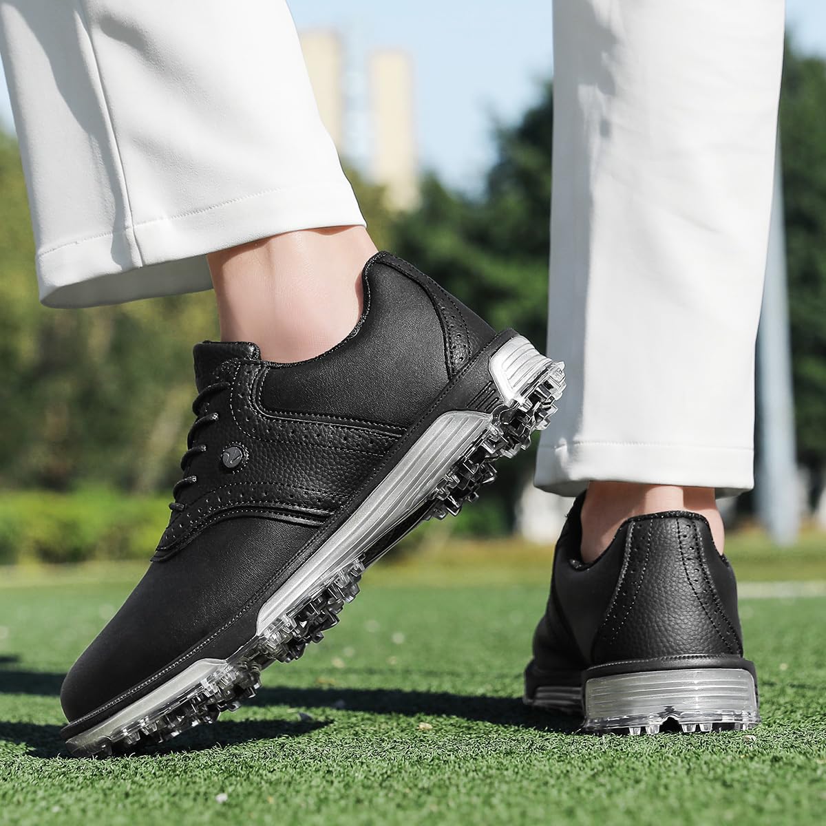 ULTIANT Scarpe da Golf Uomo, Impermeabili e Comfortevoli, Modello Classico con Suola Antiscivolo, Respiranti e Leggeri, Adatte per Gioco e Allenamento di Golf in Campo