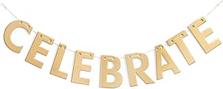 Darice Gold Celebrate Banner, 1 Pack