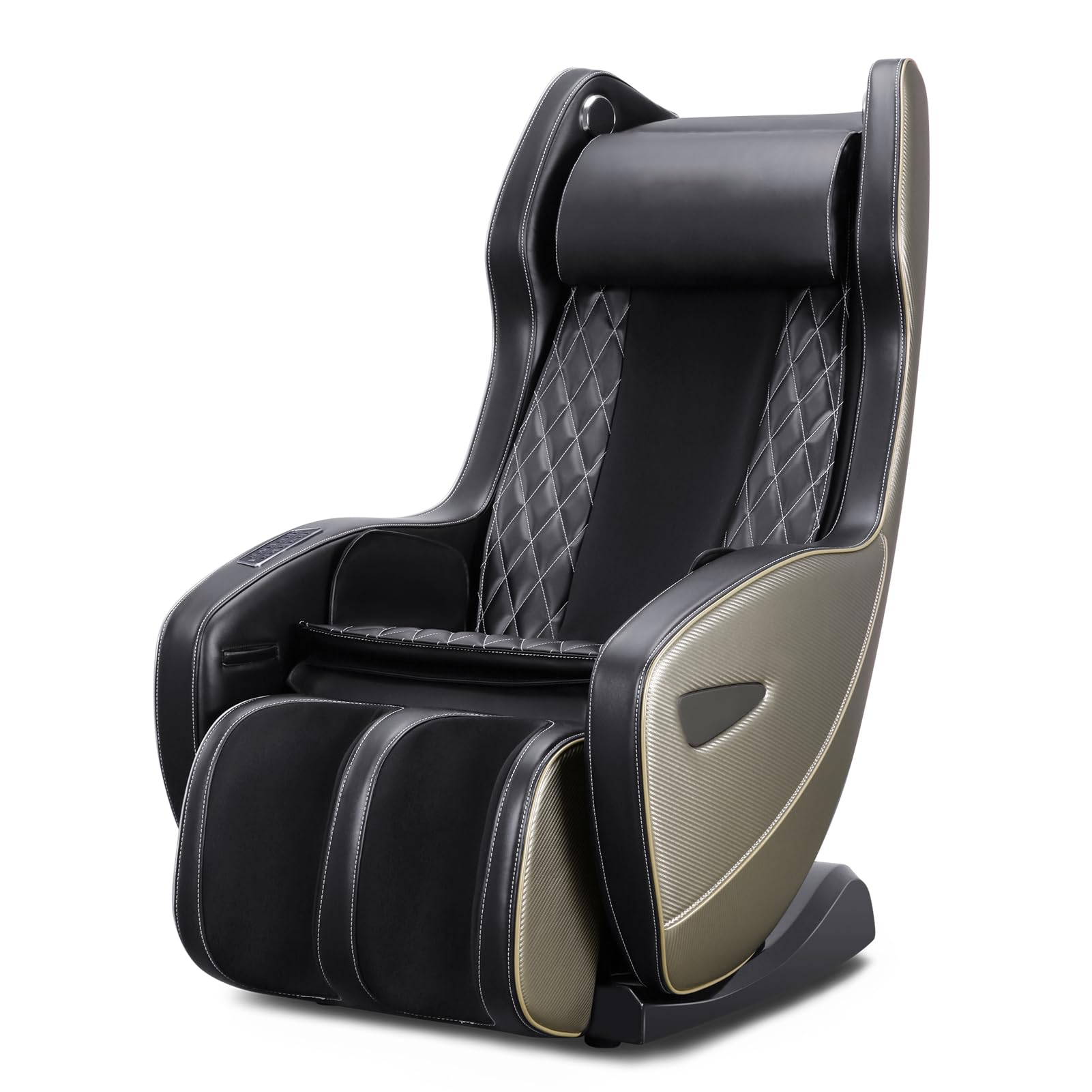Poltrona massaggiante elettrica reclinabile, con altoparlanti Bluetooth, per hotel, saloni, ufficio e casa, colore: marrone e nero