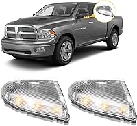 Vista 12 de Jinfili Lente ahumada LED para espejo lateral con señal de giro secuencial para lámparas de espejo retrovisor 68302828AA 68302829AA para camiones