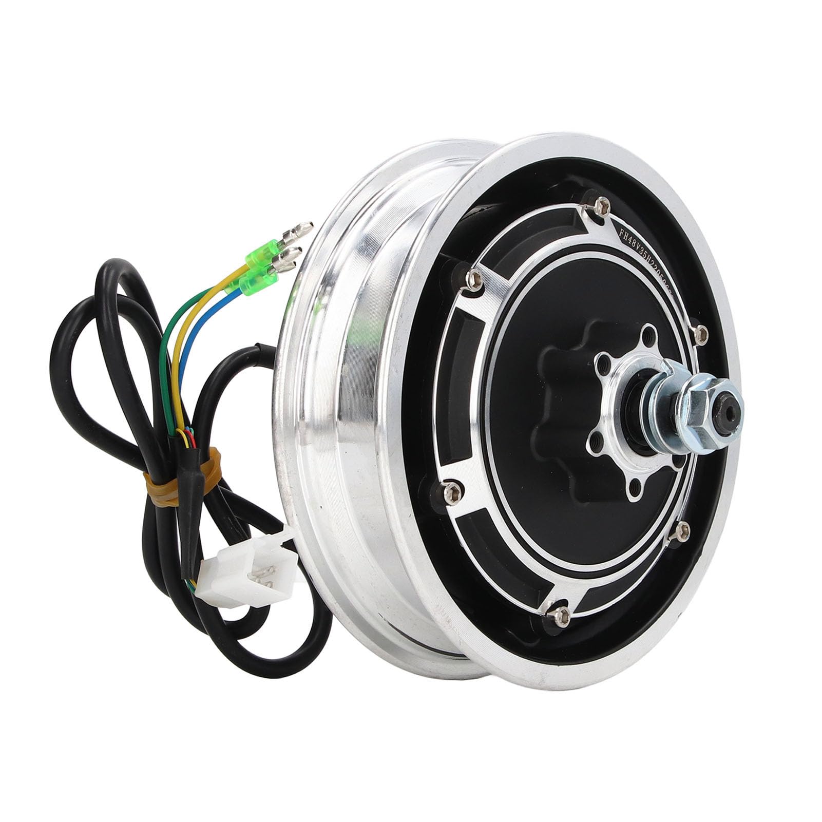 Uxsiya Moteur de Moyeu de Scooter électrique 48V, Frein à Disque 1000W, Moyeu de Roue en Alliage D'aluminium pour Pneu Extérieur de 10 Pouces
