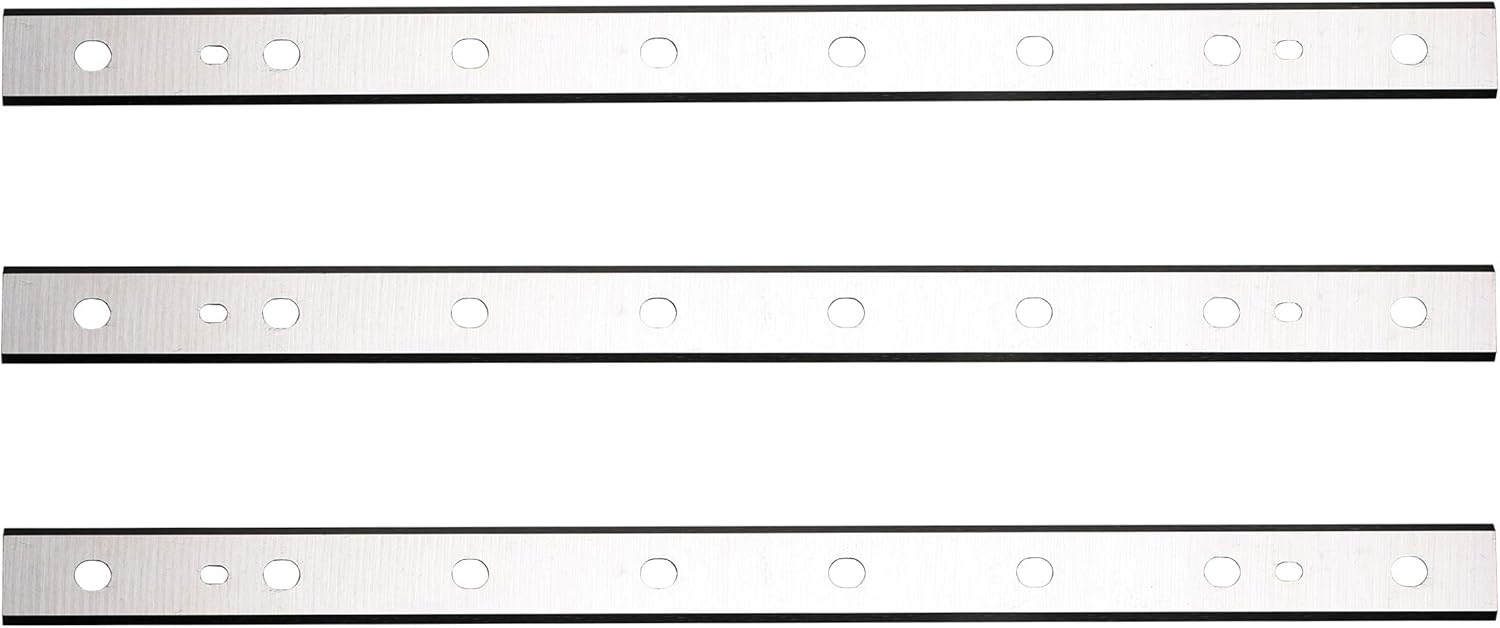13-Inch HSS Planer Blades Replacement for DeWalt DW735 DW735X Planer Replace DW7352 Planer Knives, Heat Treated Double Sided Planer Cutters, Set of 3