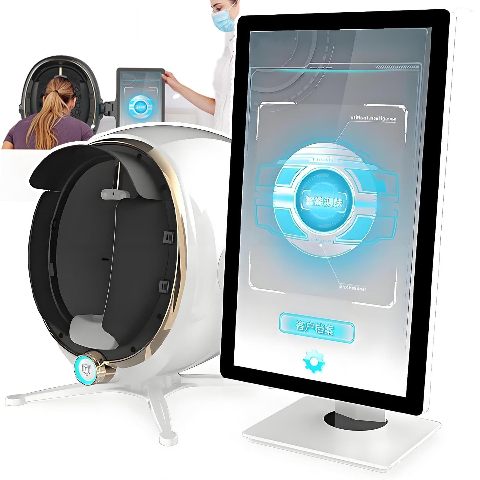 Scanner facial portable HD pour un diagnostic dermatologique de prestige