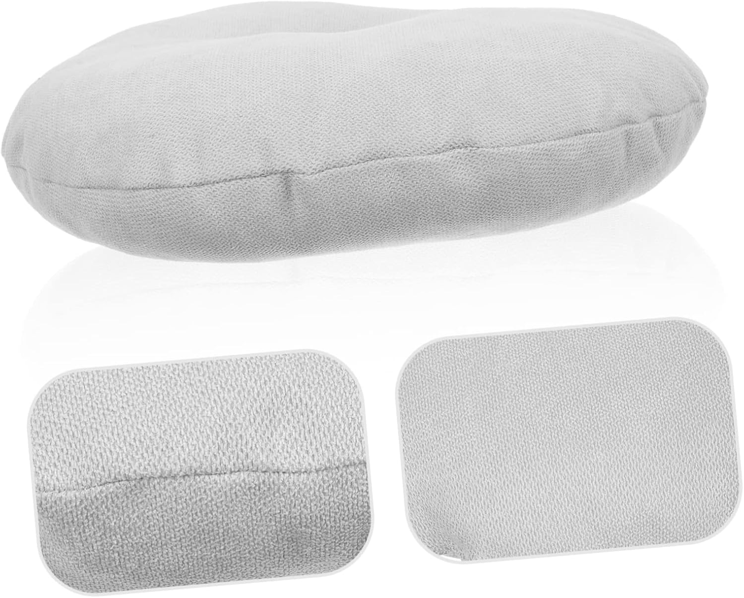 Zafu Pillow for Yoga Meditation Exercise Mat Grey Floor Pillow Meditation Cushion Decorative Floor Cushion for Adults