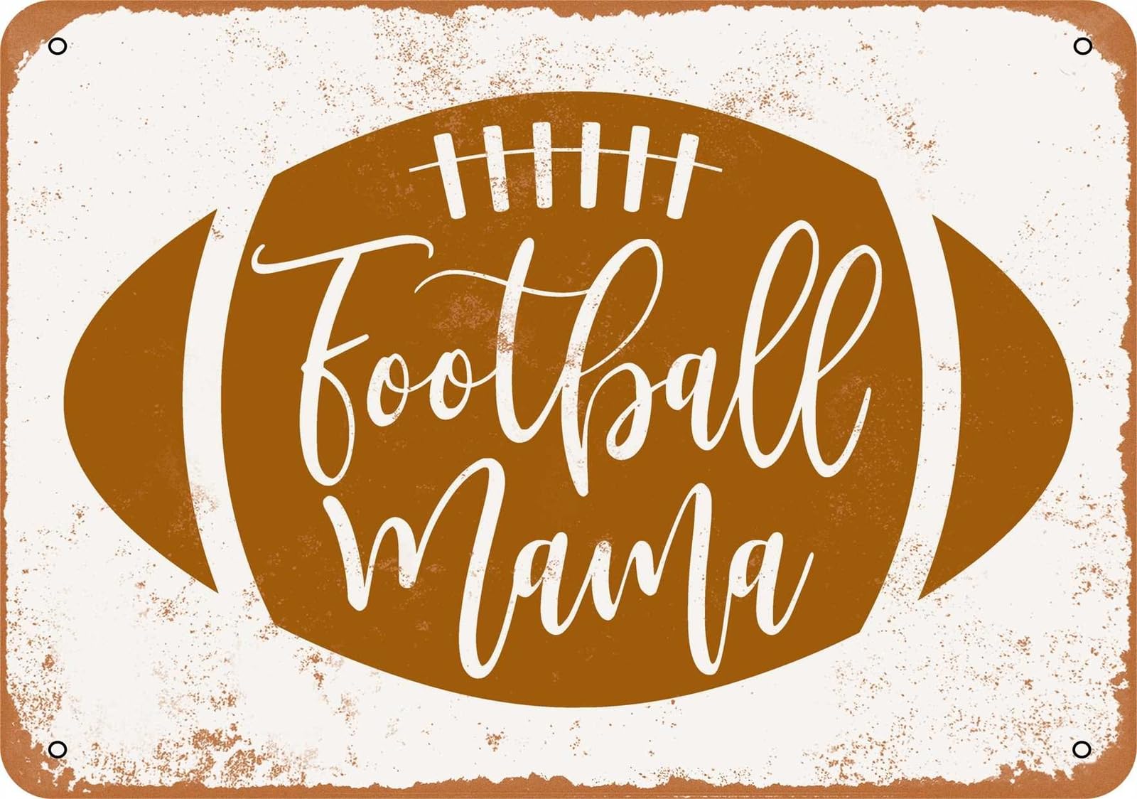 Miaomansenstore Metal Sign - Football Mama - Vintage Look Home Decor