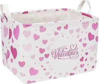 Vista 14 de CLOCOR Cesta de almacenamiento rectangular, cesta de almacenamiento plegable con bonito patrón, caja de almacenamiento de revestimiento impermeable