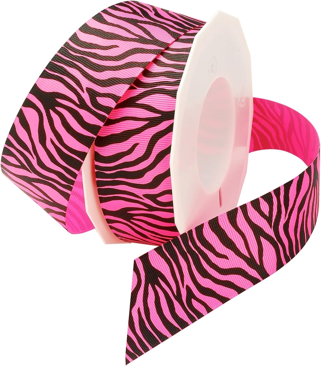 Morex Ribbon Neon Zebra Grosgrain Ribbon, 1-1/2-Inch by 20-Yard, Tangerine