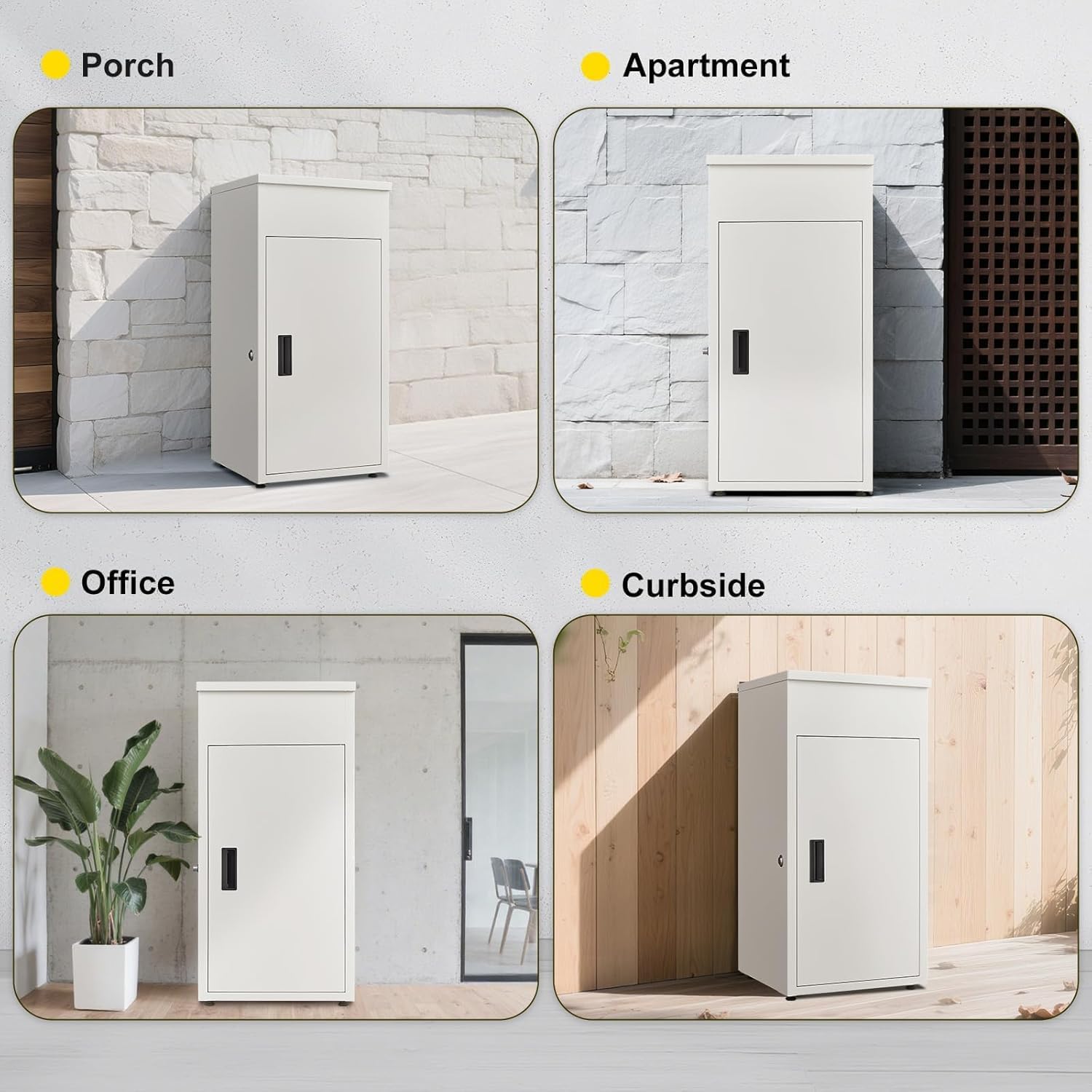 Package Delivery Boxes for Outside, Metal Parcel Drop Box, Large Package Drop Boxes, Anti-Theft Parcel Mailbox with Coded Lock, Waterproof Parcel Storage Box for House